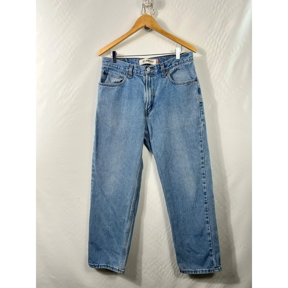Levi's Jeans Mens 34x30 Blue 550 Relaxed Fit Tapered Leg Medium Wash Denim